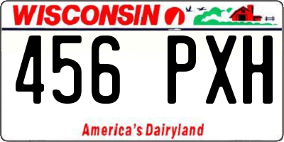 WI license plate 456PXH