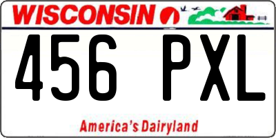 WI license plate 456PXL