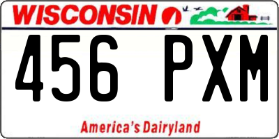 WI license plate 456PXM