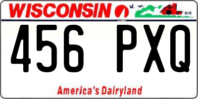 WI license plate 456PXQ