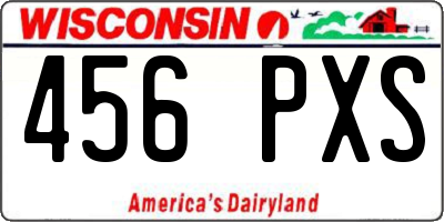 WI license plate 456PXS