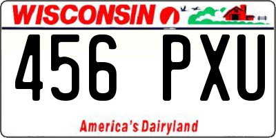 WI license plate 456PXU
