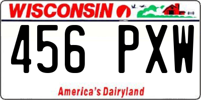 WI license plate 456PXW