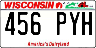 WI license plate 456PYH