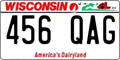 WI license plate 456QAG