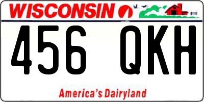 WI license plate 456QKH