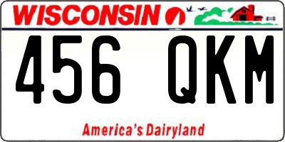 WI license plate 456QKM