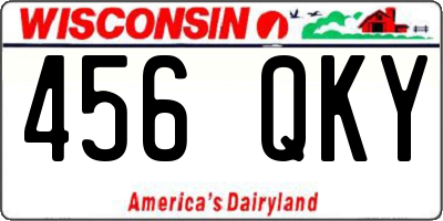 WI license plate 456QKY