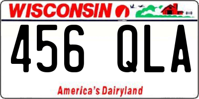 WI license plate 456QLA