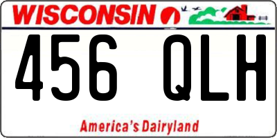 WI license plate 456QLH