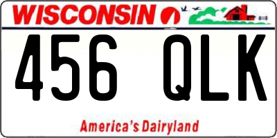 WI license plate 456QLK