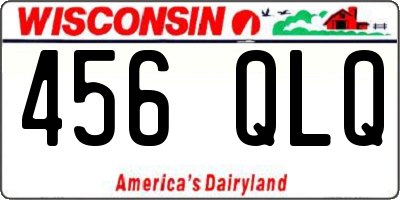 WI license plate 456QLQ