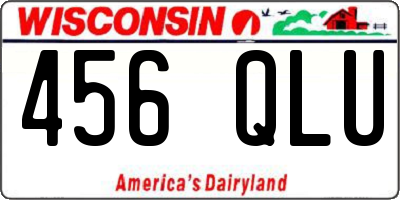 WI license plate 456QLU