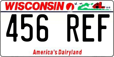 WI license plate 456REF