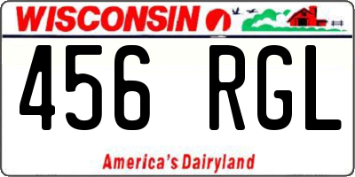 WI license plate 456RGL