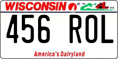 WI license plate 456ROL
