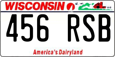 WI license plate 456RSB