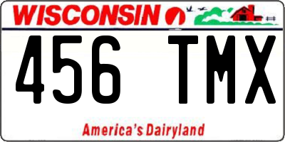 WI license plate 456TMX