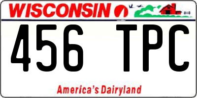WI license plate 456TPC