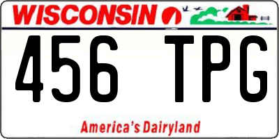 WI license plate 456TPG