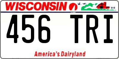 WI license plate 456TRI