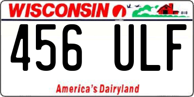 WI license plate 456ULF