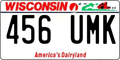 WI license plate 456UMK