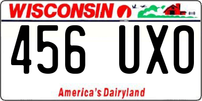 WI license plate 456UXO