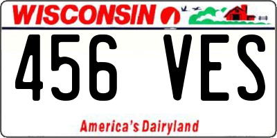 WI license plate 456VES