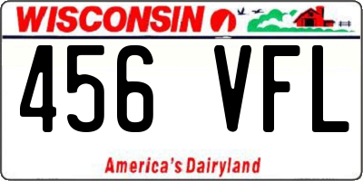 WI license plate 456VFL
