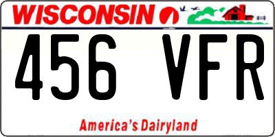 WI license plate 456VFR