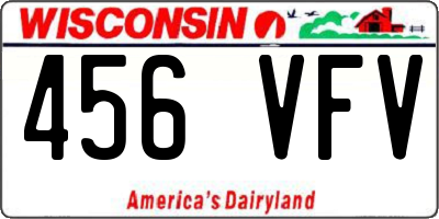 WI license plate 456VFV