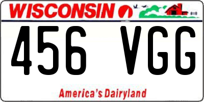WI license plate 456VGG