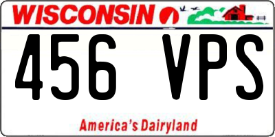 WI license plate 456VPS
