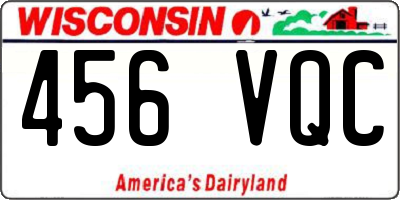 WI license plate 456VQC