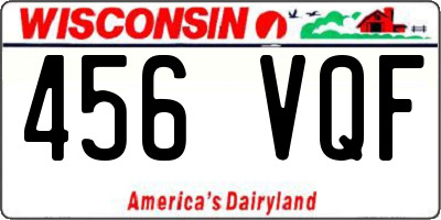 WI license plate 456VQF