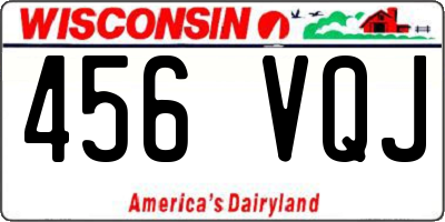 WI license plate 456VQJ