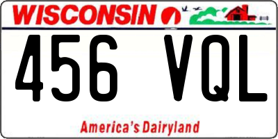 WI license plate 456VQL