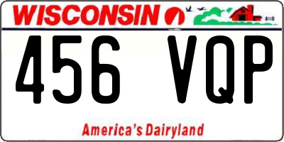 WI license plate 456VQP