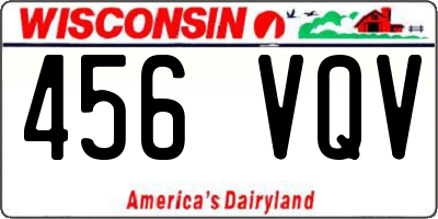 WI license plate 456VQV