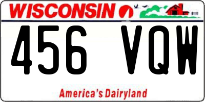 WI license plate 456VQW