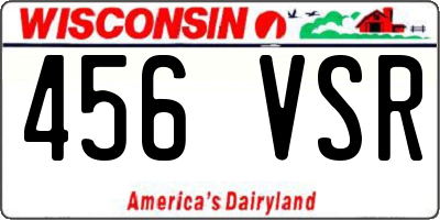 WI license plate 456VSR