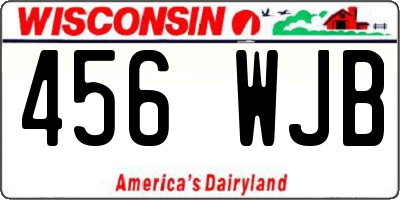 WI license plate 456WJB