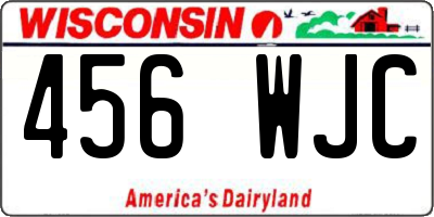 WI license plate 456WJC