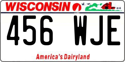 WI license plate 456WJE