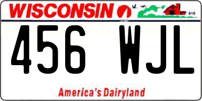WI license plate 456WJL
