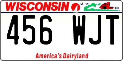 WI license plate 456WJT