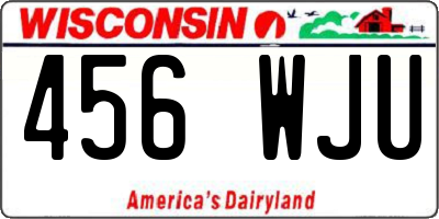 WI license plate 456WJU