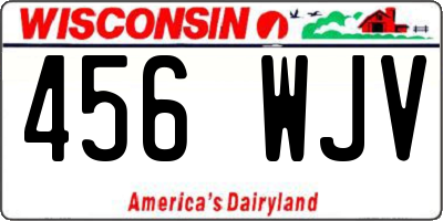 WI license plate 456WJV
