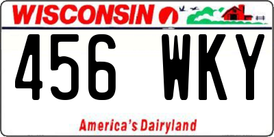 WI license plate 456WKY